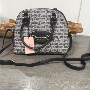 Juicy Couture Monogram Crossbody Bag in Black and Gray